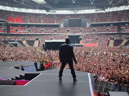 Usher on stage