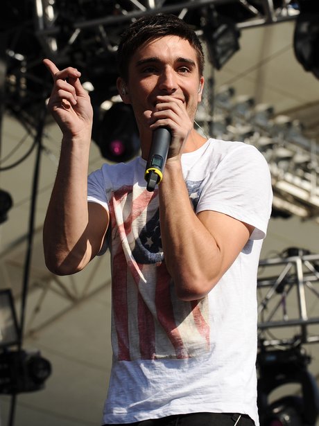 'Lightning' singer Tom Parker leads the crowd through some &hellip;