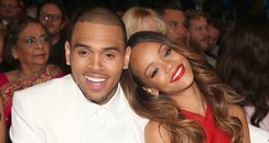Rihanna and Chris Brown at the Grammy Awards 2013