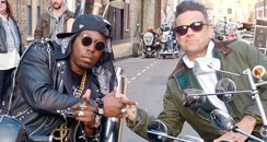 Robbie Williams and Dizzee Rascal film new video