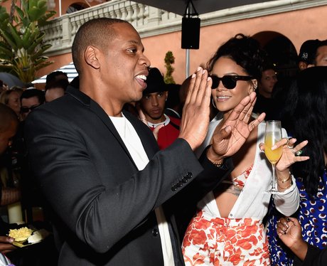 roc nation rihanna grammy crew pre brunch jay zero six three inside grammys force hands put zimbio